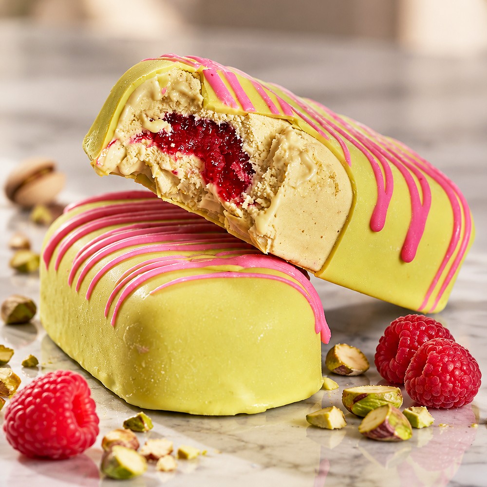 PISTACHO CON FRAMBUESA
